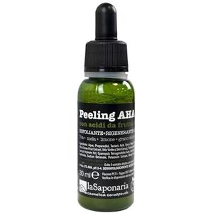 La Saponaria AHA Peeling met Italiaanse fruitzuren met peeling, regenererend en gladmakend, bevordert de vernieuwing van de huid, 30 ml