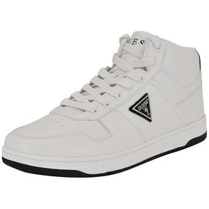 GUESS Trisca sneakers voor heren, wit/zwart 140, 40 EU, Wit Zwart 140, 40 EU