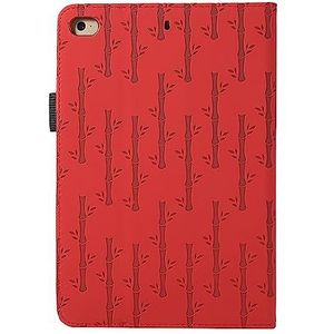 Telefoon Flip Case Cover, Flip Case Compatibel met iPad Mini 1/2/3/4/5 Premium PU lederen Folio Smart beschermhoes, meerdere kijkhoeken en magnetische sluiting (Color : Rosso)