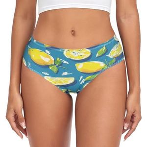 sawoinoa Cartoon Citroenfruit Onderbroek Vrouwen Middelgrote Taille Slip Vrouwen Comfortabel Elastisch Sexy Ondergoed Bikini Slipje, Mode Pop, S