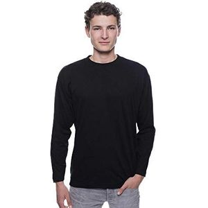Logostar Basic Bigsize T-shirt met lange mouwen | oversized shirt 3XL - 15XL | heren lange mouwen T-shirt in oversized katoen met ronde hals, zwart, 4XL Grote maten