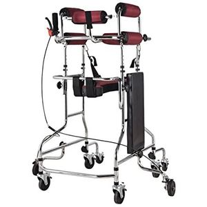 Standaard wandelaars 200 kg/440 lbs loophulp voor ouderen rollator Walker met 8 wielen en stoelrevalidatie training hoogte-breedteaanpassing voor senioren