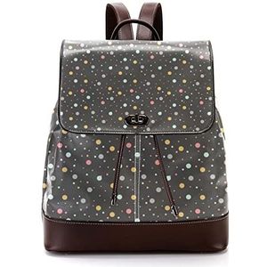 Grote Polka Dots donkere achtergrond-01 gepersonaliseerde schooltassen boekentassen voor tiener, Meerkleurig, 27x12.3x32cm, Rugzak Rugzakken