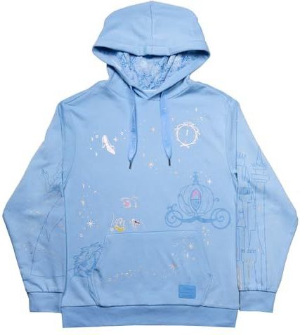 Loungefly - Disney Cinderella 75th Anniversary Hoodie - Blauw - Katoen