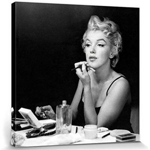 1art1 Marilyn Monroe Poster Kunstdruk Op Canvas Some Like It Hot Muurschildering Print XXL Op Brancard | Afbeelding Affiche 80x80 cm