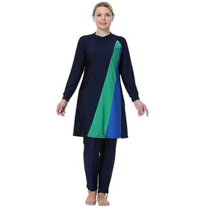 INDIRAN Moslim Plus Size Badpak voor Vrouwen Volledige Dekking Islamitische Burkini Bescheiden Badmode met Hijab Arabisch Zwemmen Kostuum, # 4, 8XL