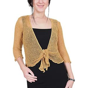 Mimosa - Damesvest - Roest - Gehaakt - Glitter of Effen - Elastisch