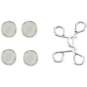 5/1Set Verlengknop Verstelbare Taille Gesp Set Jean Spelden Perfecte Pasvorm Direct Voor Het Aanspannen Van Taille Jeans Geen Naaiknoop-S-Zilver (27mm)-1 Set