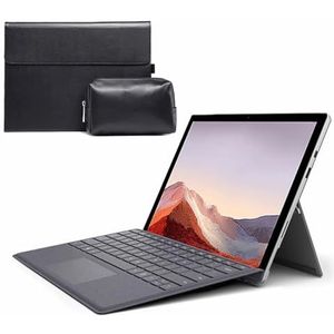 Toetsenbordhoes voor Surface Pro 7+/Pro 7/Pro 6/Pro 5/Pro 4/Pro 3 12.3"", 7-Kleuren Achtergrondverlichting, Magnetisch Draadloos Toetsenbord met S-Penhouder,Black 1