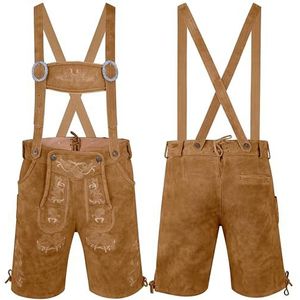 TR Martha Premium lederhose voor heren - elegante klederdrachtbroek maat 46-60 - designer lederhose in 4 kleurvarianten, Lichtbruin, 60