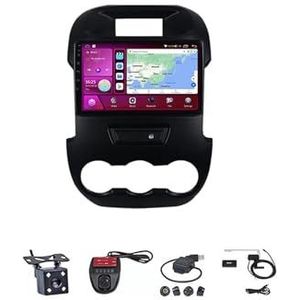Android Double Din Car Stereo 9 Inch Touchscreen Autoradio Autotoebehoren Multimedia Stuurwielbediening met Navigatie Plug And Play Voor Ford Ranger 2011-2014(M100S WIFI 1G+16G)