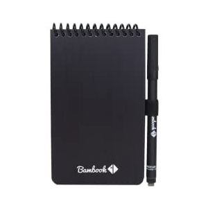 Bambook Pocket Notitieboek Original - Uitwisbaar notitieboek, herbruikbaar notitieblok, Duurzaam Whiteboard Schrift - Inclusief Gratis Pen & Bambook App