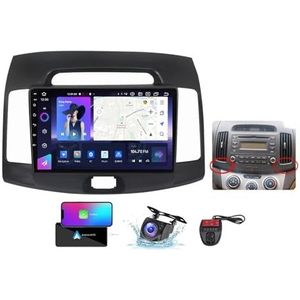 Android 13 Autoradio 9 Duim Touch Display Voor Hyundai Elantra 4 HD 2006-2012 Met Carplay Android Auto/GPS/4G WiFi/FM RDS DAB+/Buletooth 5.0/Bediening op het stuur + Camera en DVR(B,NF-4)