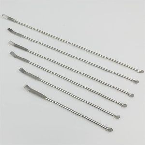 Overhead roerstaaf, Roestvrijstalen laboratorium roerstaaf lepel schraper verpakking van 10 12,5-25 cm(20cm)