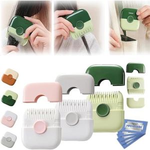 XINGKALONG Tondeuse voor kinderen, 2-in-1 dubbelzijdige haartrimmer met stofdichte hoes, verstelbare handmatige kam, verwisselbare messen voor dunner worden, knippen en stylen van haar (3 stuks B+C+D)