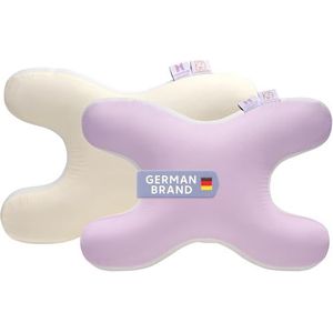 Lelekka Mantra Satin Edition Anti-rimpel anti-aging schoonheidskussen voor buikslapers en zijslapers incl. 2 hoezen slaapkussens tegen slaaprimpels (Satin Edition)