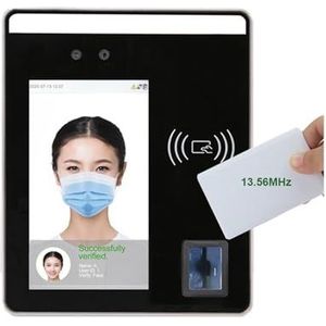 Inklokken in Machine, ZK SpeedFace-H5L Zichtbaar licht Biometrische vingerafdrukherkenning RFID-kaart Toegangscontrolesysteem en tijdregistratie Kantoorponsklok(Color:Speedface-H5L-IC,Size:ENGLISH_1)