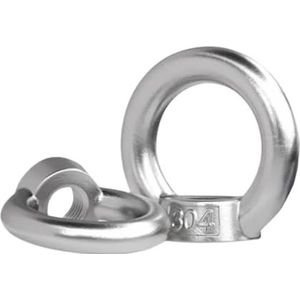 Ooghaakbout, M3-M12 DIN580 304 Maritieme hijsogen Ring Oogbout Haakmoer(M8-2pcs)