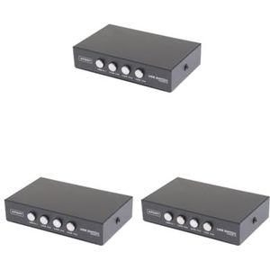 3 set USB 2.0 Handmatig Delen Schakelaar 4 Port HUB Adapter Voor PC Scanner Printer