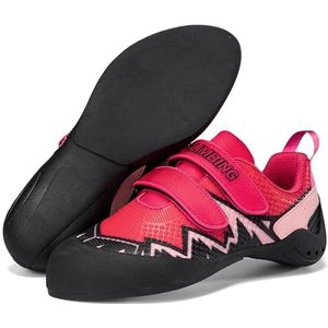 PENXZT Klimschoenen voor heren, lichtgewicht, geschikt voor boulderen, gymtraining, klittenbandsluiting, unisex,E,34 EU