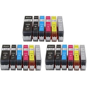 PGI-525 CLI-526 PGI525 CLI526 Inktcartridge for C-anon IP4850 IP4950 IX6550 MG5150 MG5250 MG5350 MG6150 MG6250 MG8150(3 SET(18PC))
