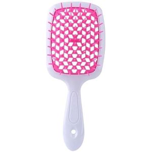 JIAWEILI 1 pluizige stylingkam, gaaskam, brede getande luchtkussenkam, massage antistatische kam, salon haarverzorging stylingtool (kleur: rood)