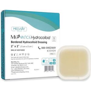 MedVance TM Hydrocolloid – Bordered Hydrocolloid Adhesive Dressing 5 cm x 5 cm Box of 5 DRESSINGS
