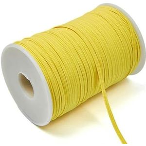 3mm 6mm Naai-elastiek Kleurrijke hoge elastische rubberen band voor kleding Tailleband Stretchtouw Haarelastisch lint 5y-geel-6mm 5yards