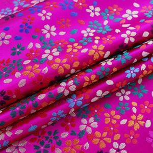 Satijn bekledende stof, zijdeachtige stof, Little Star Tie Dye Kleur Jacquard Bruidsmeisjesjurk Jurk Rok Broek Overhemd Trouwjurk Doek 100×115cm(Color:Plum)