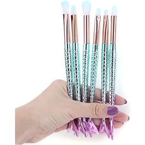 Bswefty Make-up Borstels Kit Natuurlijk Tool Mermai Potlood Cosmetica Foundation Kunstenaar Zeemeermin Markeerstift Gezicht Set Van Bronzer Oogschaduw Lip (Handvat Kleur: Oranje)