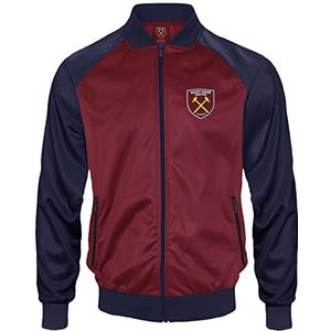 West Ham United FC - Retro trainingsjack voor mannen - Officieel - Clubcadeau - Bordeauxrood - XL