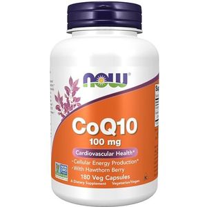 Now Foods - CoQ10 - Plantaardige Capsules - 100 mg - 180 stuks