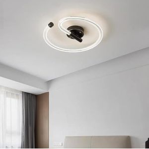 LONGDU LED-plafondlamp, creatieve ringen verlichtingsarmatuur acryl kap plafondlamp 3-kleuren lichtwisselmodus plafondlamp armatuur for slaapkamer kantoor trap hotel woonkamer keuken hal (Size : 40CM