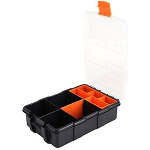 Plastic Heavy-duty Tool Opbergdoos Twee lagen Componenten Opbergkoffer Organizer Kleine Onderdelen Gereedschapskist