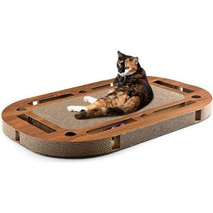 CanadianCat Company ® | Play Plate met geïntegreerde krasraad Cat Toys krabplank | 85 x 54 x 5,8 cm