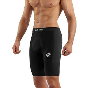 sesto senso Onderbroek voor heren, wielerbroek, korte onderbroek, sport, nauwsluitend, zwart, L-XL kort