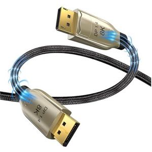Computerkabel DP HD 8K Koperen DisplayPort-kabel 1,4 60 Hz/144 Hz (Kleur: Platinum Goud, Maat: 5 meter)
