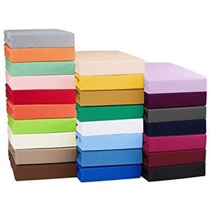 Jersey Hoselaken 100% katoen, 200 x 220 cm bruine/Schokbruin