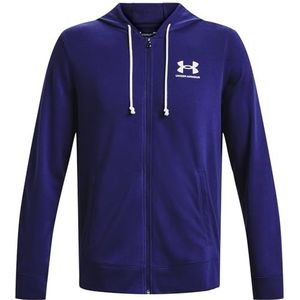 Under Armour Heren Fleece Tops Men's UA Rival Terry Full Zip, Sonar Blue, 1370409-468, SM