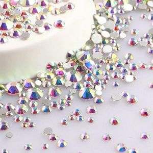1440 stuks mixformaat SS3-SS20 heldere kristal flatback strass steentjes niet-hotfix glazen decoraties DIY glitterstenen 3D nail art-kristal AB-mixformaat-1440 stuks