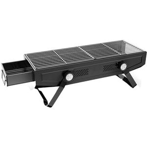 Portable charcoal grill, outdoor grill, folding portable grill, suitable for garden outdoor cooking barbecue camping picnic (Size : White)