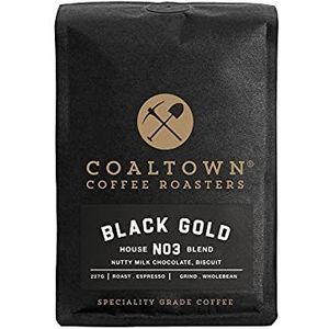 Coaltown Koffie - zwart goud nr. 3 | huismix | espresso | noten van notenmelk, chocolade en koekjes | 227 g, 1 kg (hele bonen, 227 g)