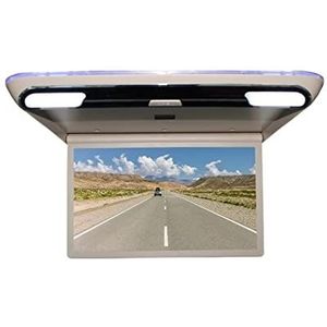 Draagbare dvd-speler voor videospelers op hoofdsteunen in auto's Auto Monitor 19 Inch HD Lcd-scherm Auto Dak Mount Display 1080P Video Player Flip Down Plafond Link TV HDMI USB FM Speaker met HD-roter