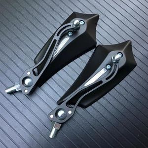 Motorfiets Achteruitkijkspiegel Achteruitkijkspiegels 8mm 10mm Zijspiegels Achteruitkijkonderdelen Voor Suzuki Voor Yamaha Voor BMW(ZWART)