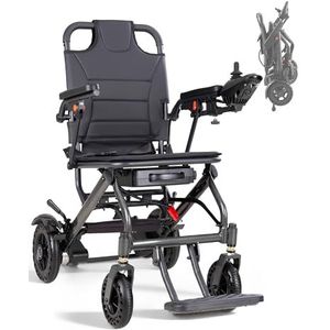 Rolstoel - Lichtgewicht Opvouwbaar - Koolstofvezel - Draagvermogen 120 kg - Reismaat - Goedkeuring Luchtvaartmaatschappij