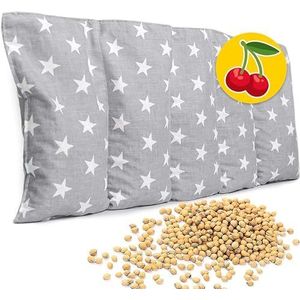 Amilian Kersenpitkussen, magnetron, 55 x 20 cm, warmtekussen, rug, kersenpitkussen, nek en schouder, warmtekompres, korrelkussen, kinderen en volwassenen, massagekussen, koud kussen, kersenpitkussen, groot