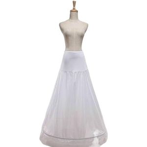 RUJUE huwelijksceremonie 1 Hoepel Bone Elastische Taille Petticoat Voor Bruids Zeemeermin Trouwjurk Crinoline Slip Underskirt Onderrok banket, 1 kleur, White