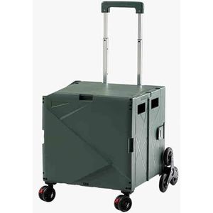 Kruiwagen Opvouwbare wagen, opvouwbare wagen, zware wagen(Green)