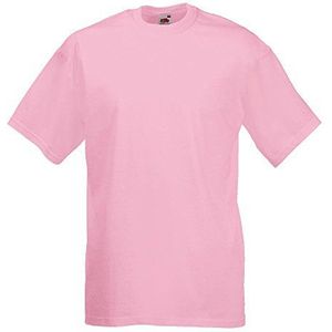 Fruit of the Loom Valueweight, T-shirt, roze, XL