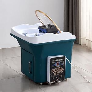 Piptyllite Haarwasstation, elektrische verwijderbare salongootstenen, watercirculatie voor professionele haarverzorging in schoonheidssalons, spa's en kapperszaken die aansluiten op water en riolering